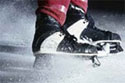 Skates stopping on ice