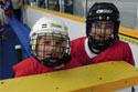 Kids on the hockey bench