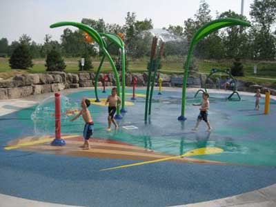 Splashpad  at the MacBain Centre Park