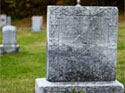 Burial in a cemetery