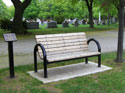 Bench in a cemetery
