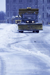 Snow plow on a road