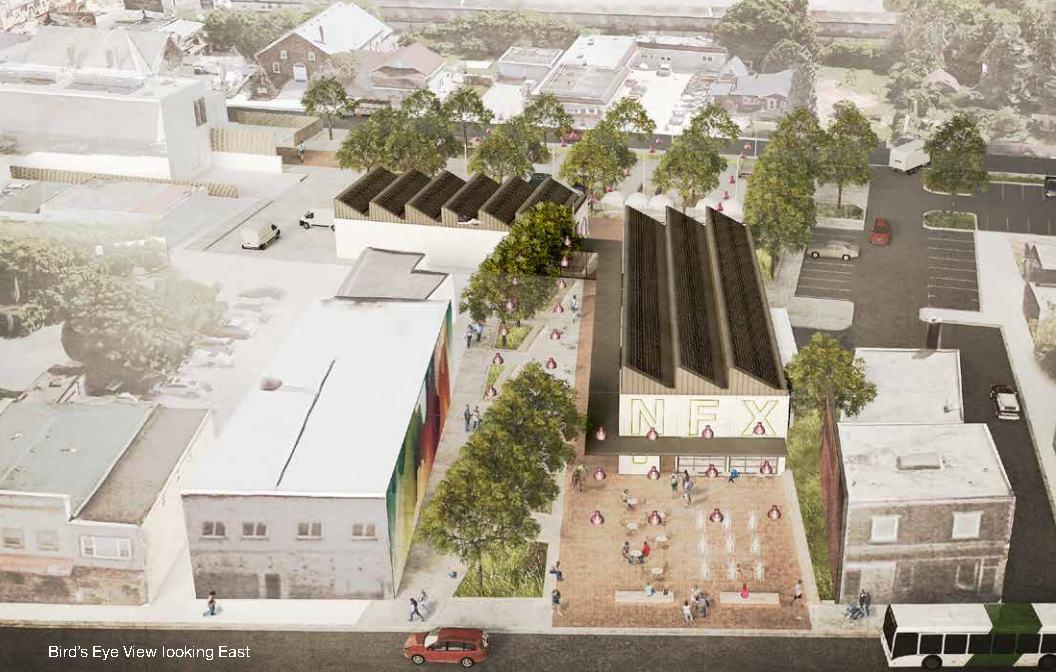 Image of proposed new building on Main Street looking east.