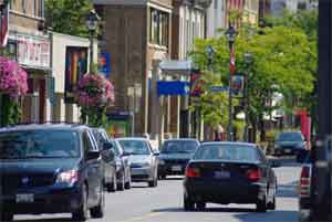 Traffic in the downtown area