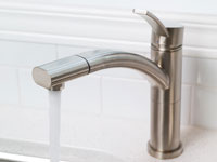 Sink Faucet turned on