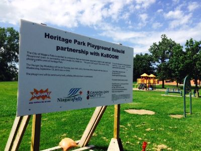Heritage Park build sign