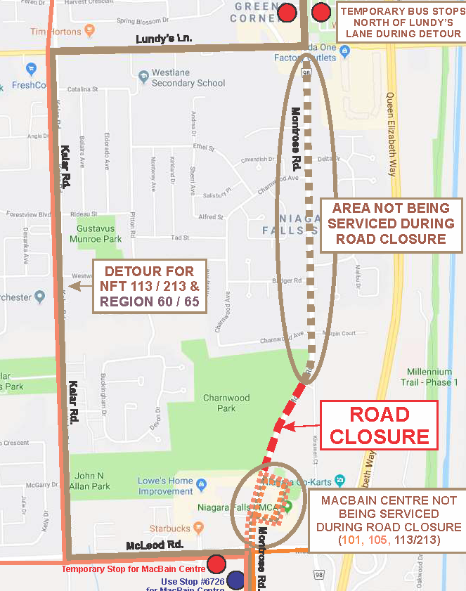 Montrose Rd. Detour - July 2019