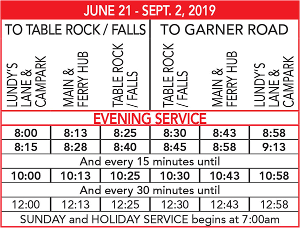 WEGO Red Summer Evening Schedule