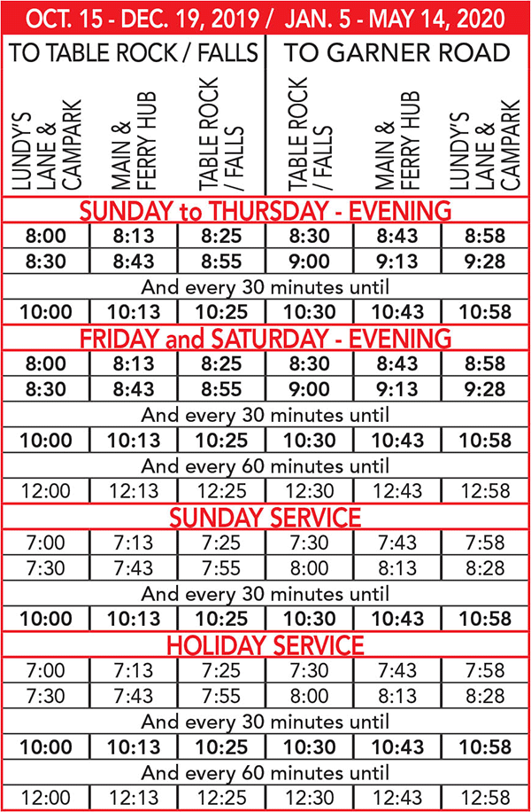 WEGO Red Summer Evening Schedule
