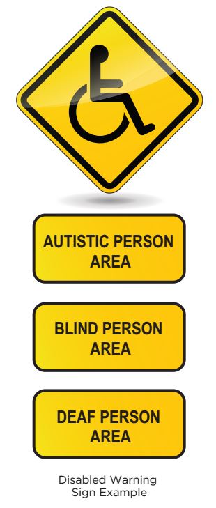 Disabled Warning Sign Sample